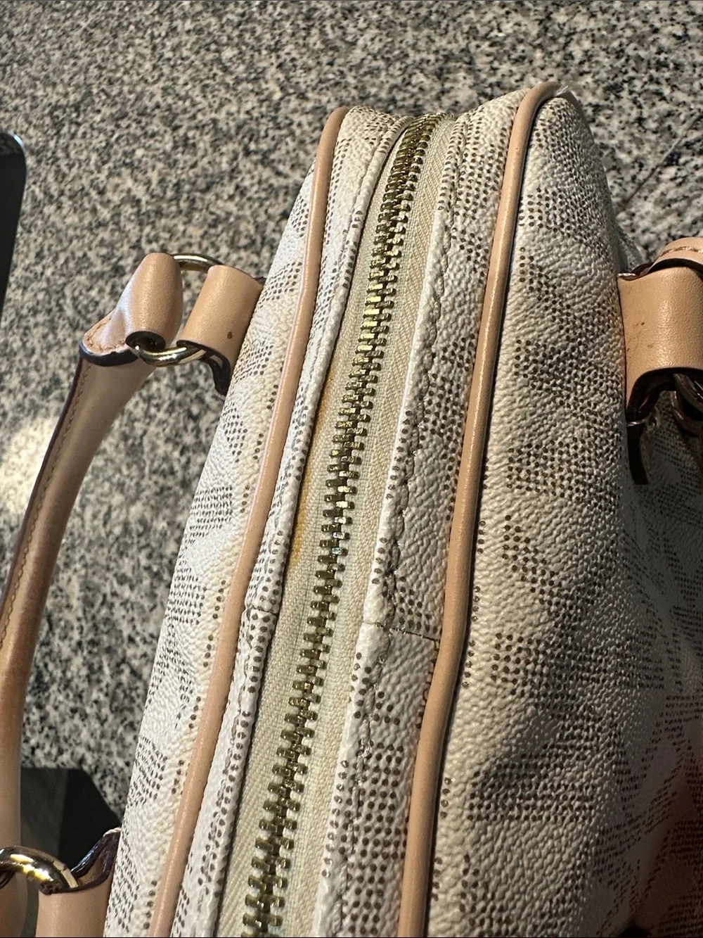 EUC Michael Kors Beige and Cream Signature Mini Satchel - Picture 13 of 13